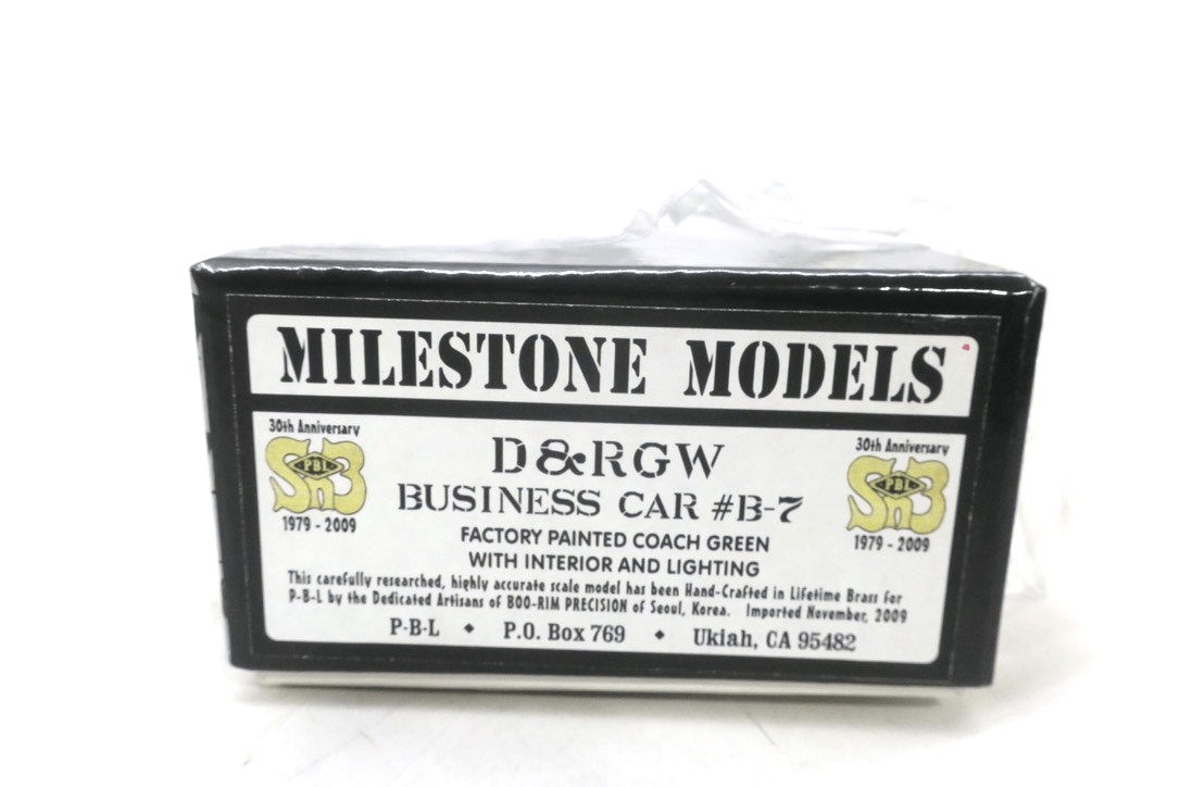 Sn3 PBL Brass Business car B-7 D&RGW Factory Painted w/ Interior & Lighting - WISE GUYS HOBBIES LLC