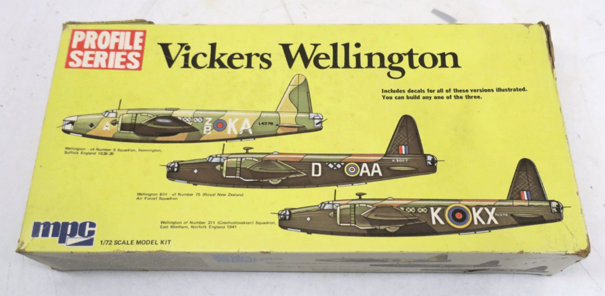 MPC 1/72 Vickers Wellington Model Kit 2 - 2005 NO DECALS - WISE GUYS HOBBIES LLC