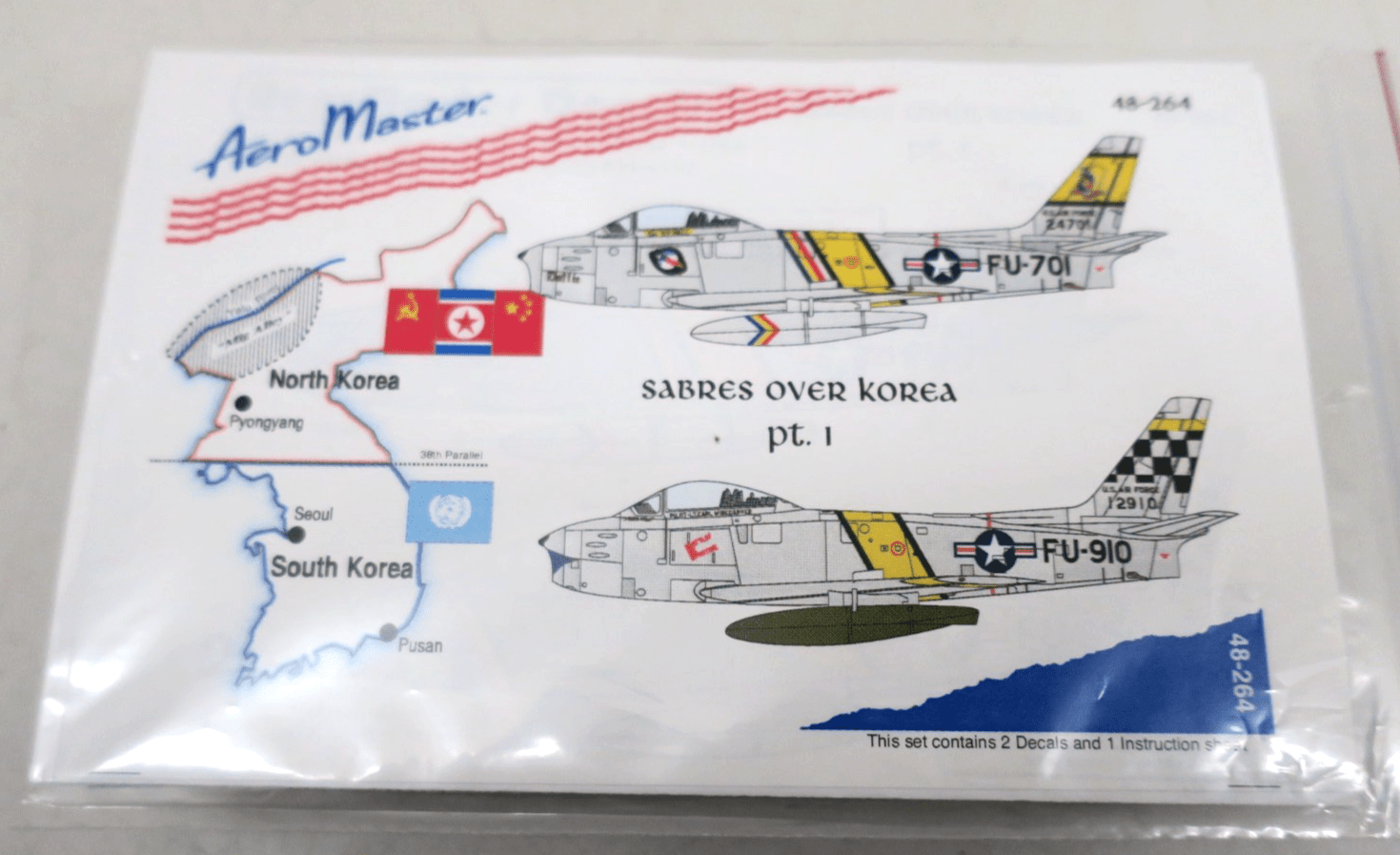 Aeromaster Decals 48 - 264 - Sabres Over Korea Pt.I - WISE GUYS HOBBIES LLC