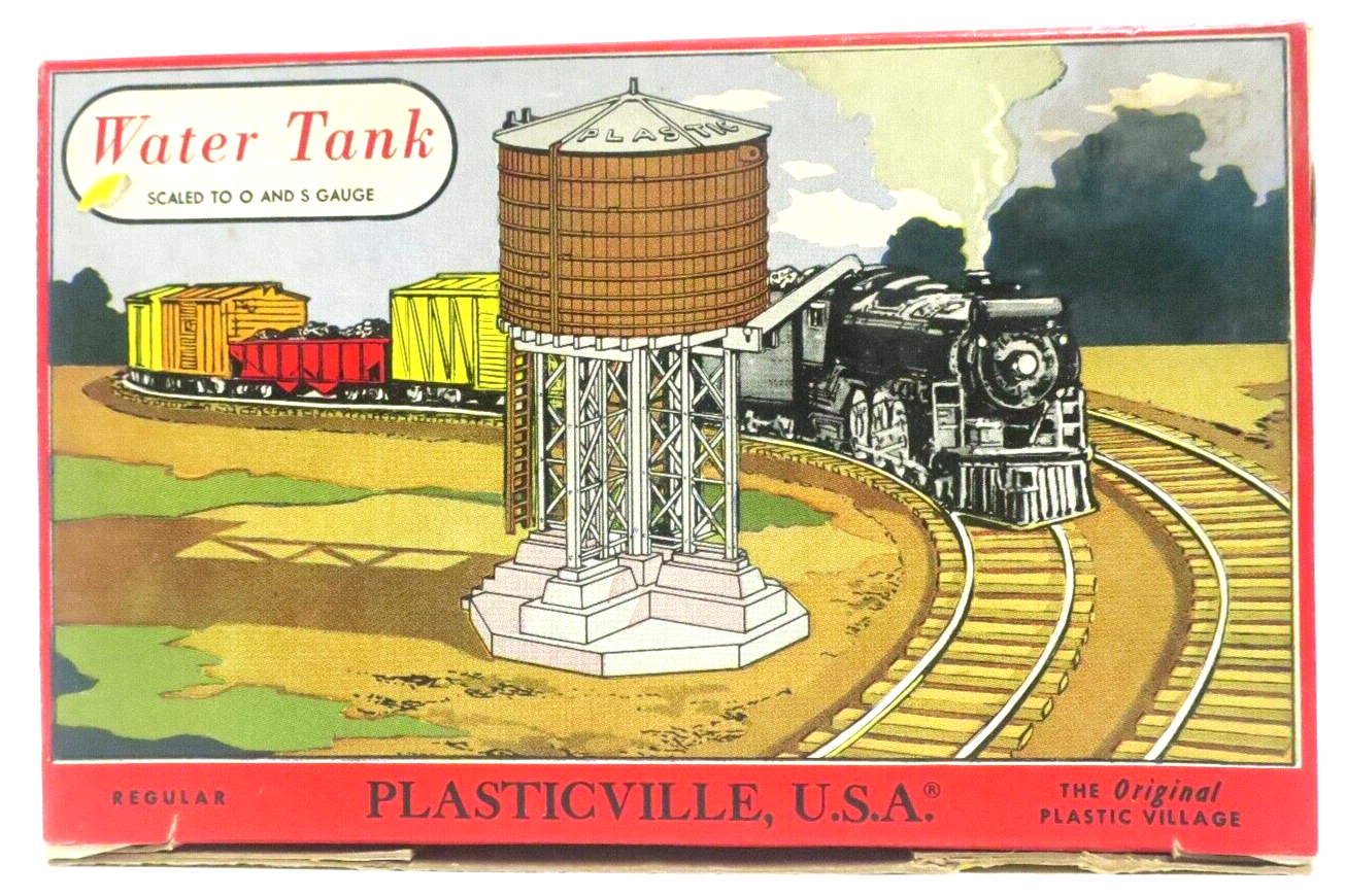 Bachmann Plasticville Water Tank 1615 Grey-Black Tank Brown-Black Roof - WISE GUYS HOBBIES LLC