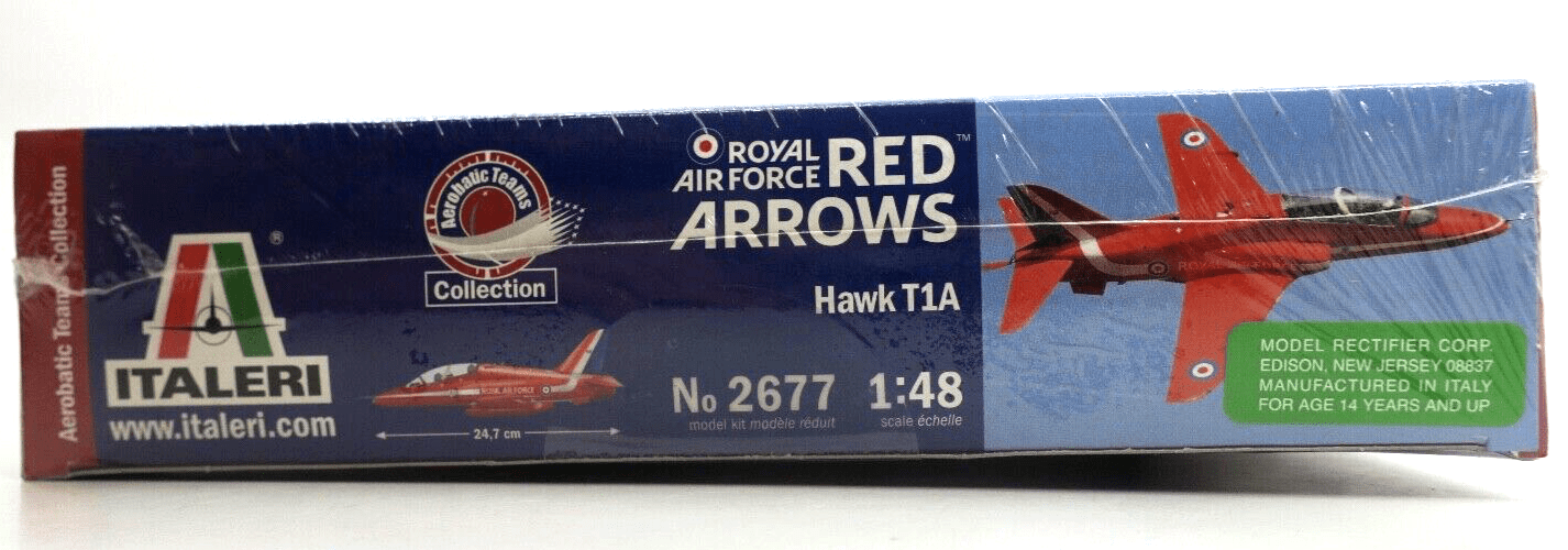 Italeri 1/48 Hawk T1A Royal Air Force Red Arrows Model Kit 2677 - WISE GUYS HOBBIES LLC