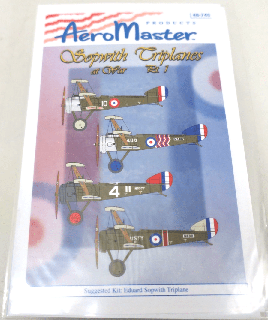 Aeromaster Decals 48 - 745 Sopwith Triplanes at War Pt.1 - WISE GUYS HOBBIES LLC