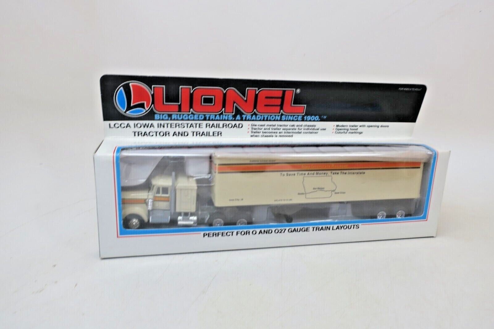 LIONEL 6-52092 IOWA INTERSTATE RAILROAD TRACTOR TRAILER LCCA DIE CAST TRUCK O GA - WISE GUYS HOBBIES LLC