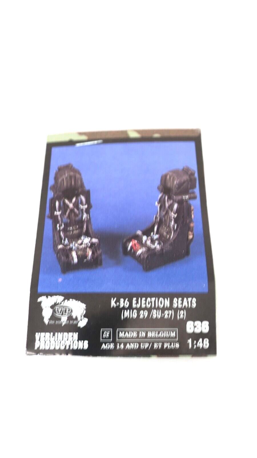 VERLINDEN 1/48 ZVEZDA K-36DM EJECTION SEATS FOR SU-27 / MIG-29 (2 SEATS) 636 - WISE GUYS HOBBIES LLC