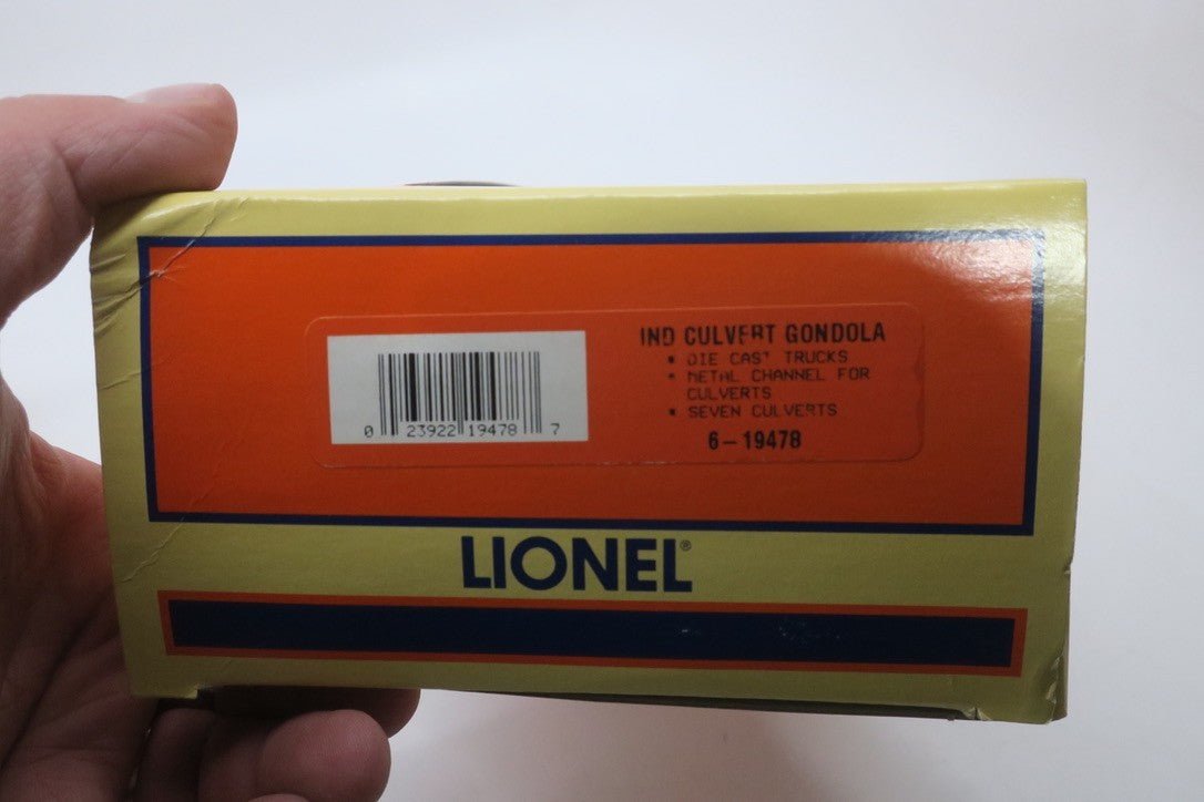 Lionel 6-19478 O/O27 Gauge New York Central IND Culvert Gondola Car New In Box - WISE GUYS HOBBIES LLC