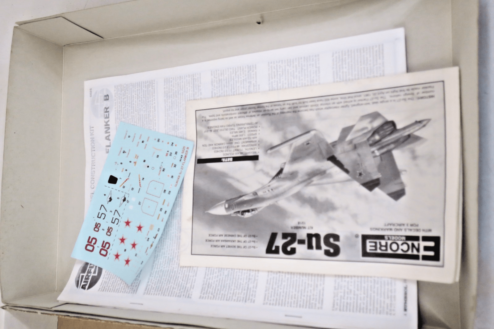 Airfix 1/72 Flanker B Sukhoi 27 Model Kit 05025 USED - WISE GUYS HOBBIES LLC