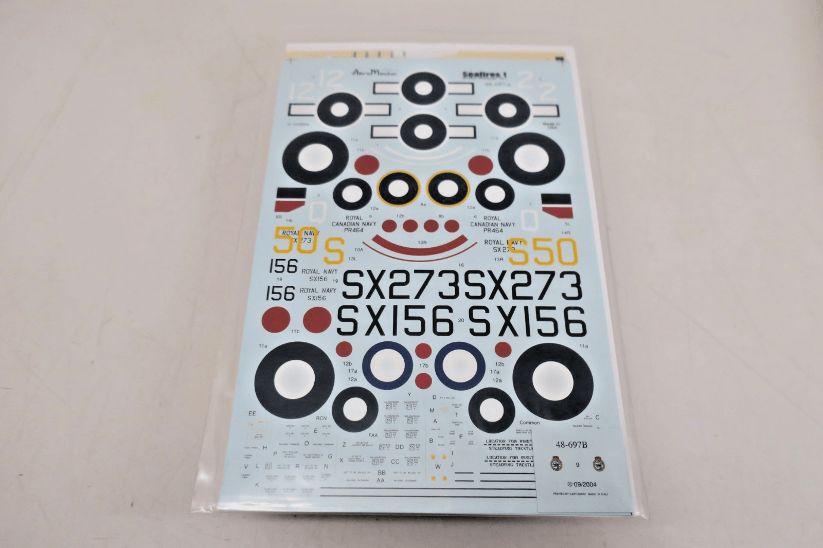 AeroMaster Decals - 48 - 697 - Super Seafires 1, Griffon Powered - WISE GUYS HOBBIES LLC