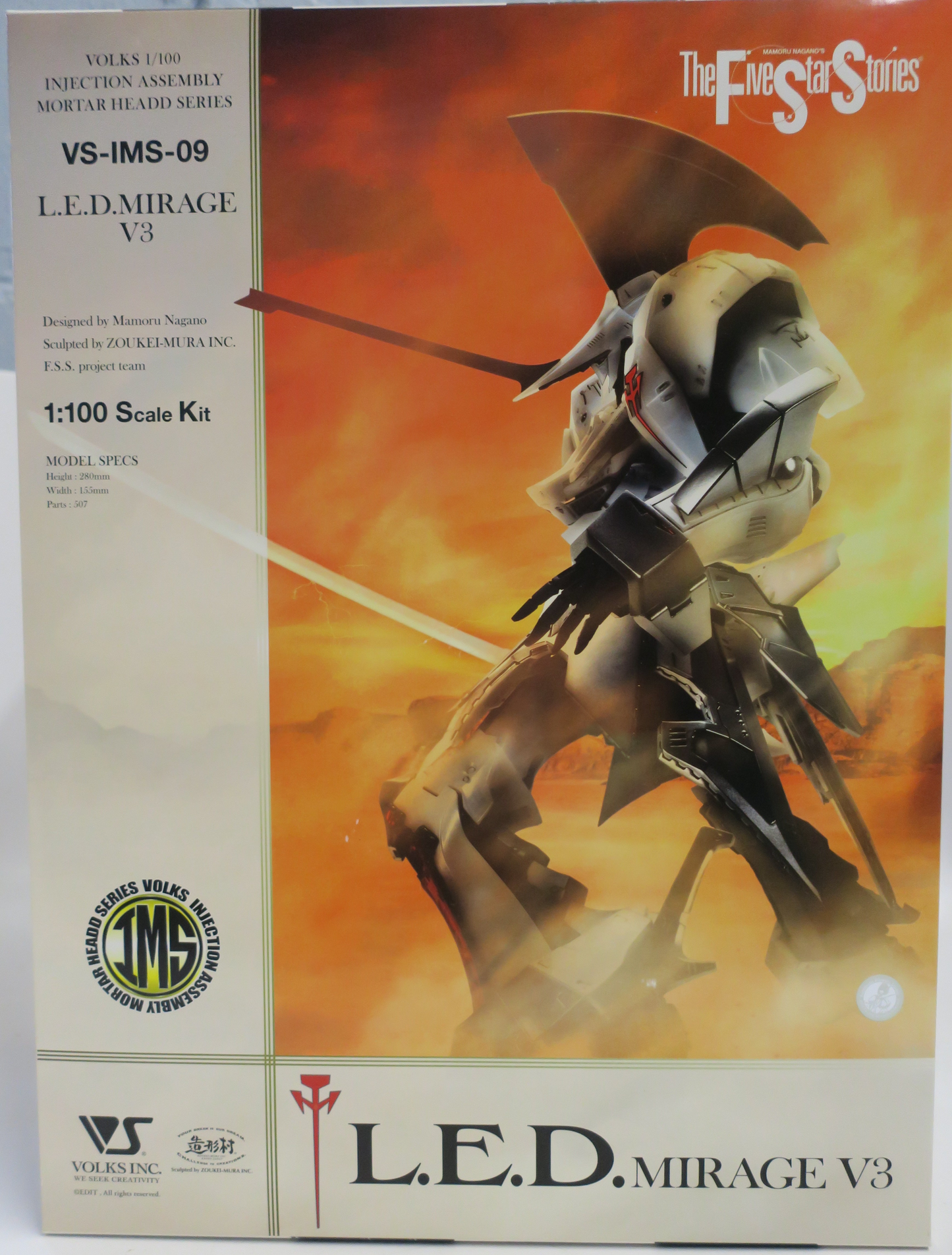 VOLKS IMS The Five Star Stories 1/100 L.E.D. Mirage V3 Single Version Model Kit