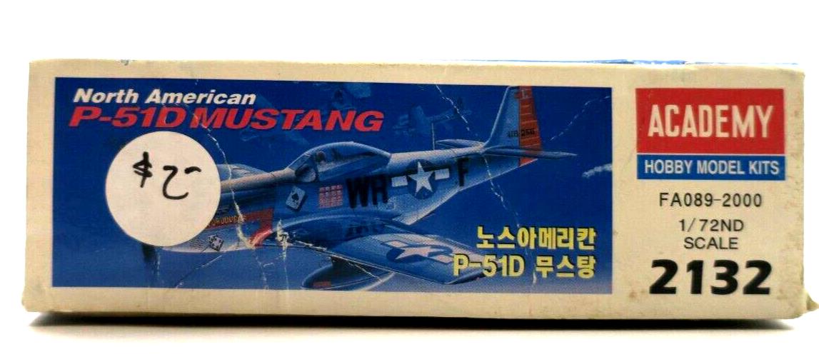 Academy 1/72 P-51D Mustang Model Kit No. 2132
