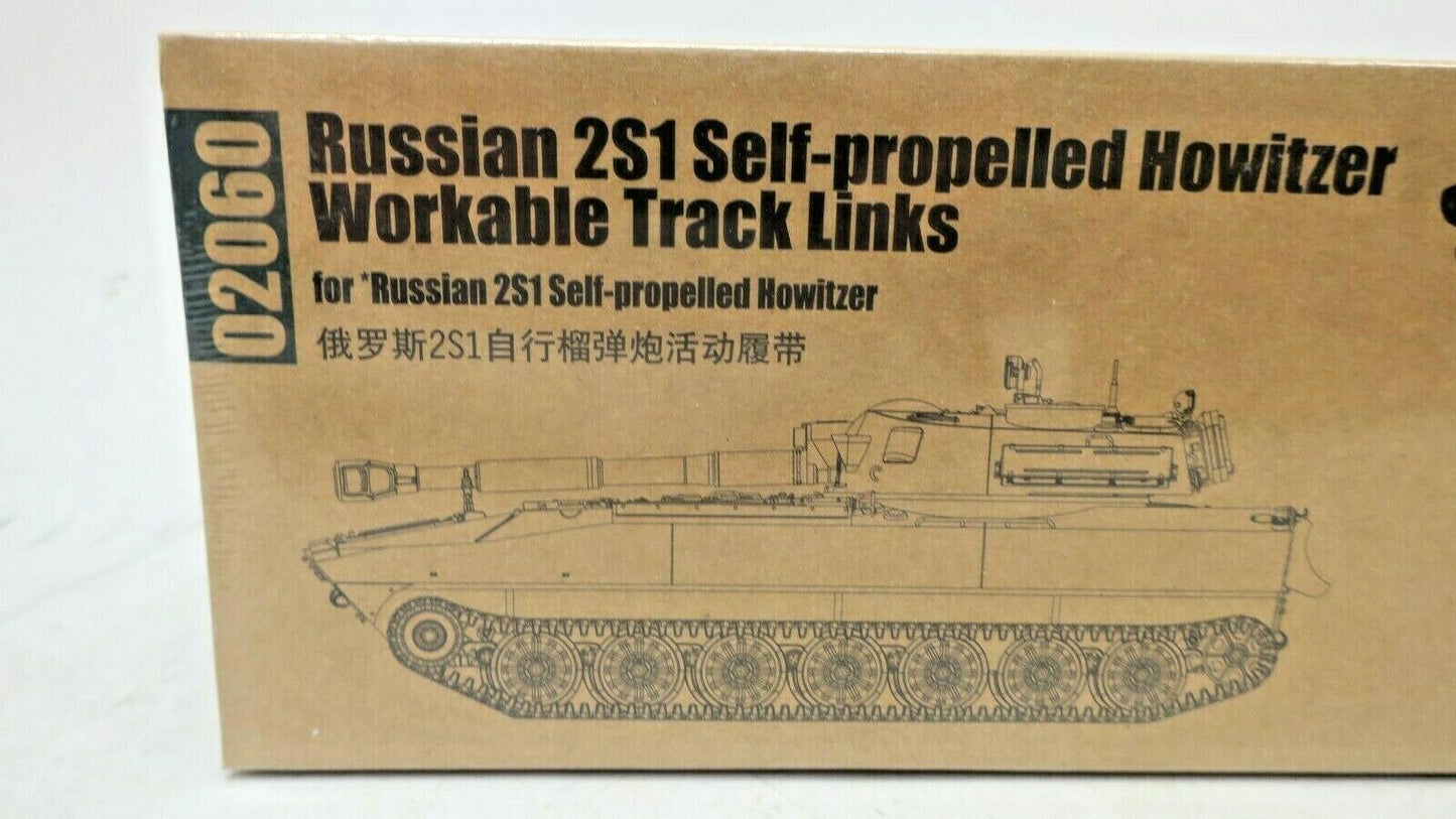 TRUMPETER 02060 1/35 WORKABLE TRACK LINKS FOR RUSSIAN 2S1 SPG PLASTIC MODEL KIT