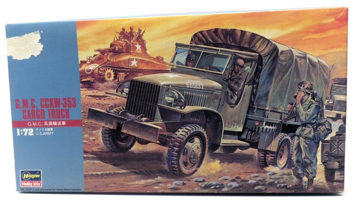 Hasegawa 1/72 GMC CCKW-353 Cargo Truck MT20-500 31120 Model Kit