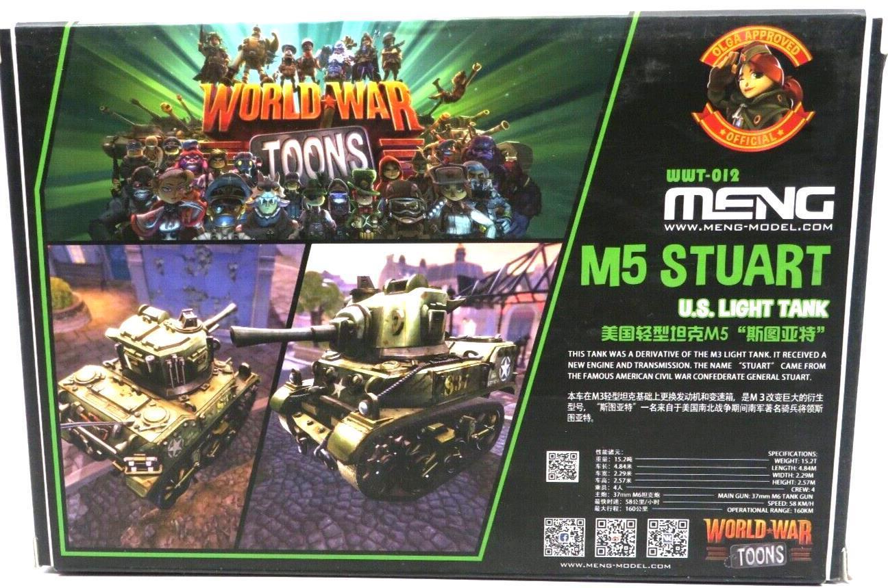 MENG World War Toons U.S. Light Tank M5 Stuart Model Kit WWT-012