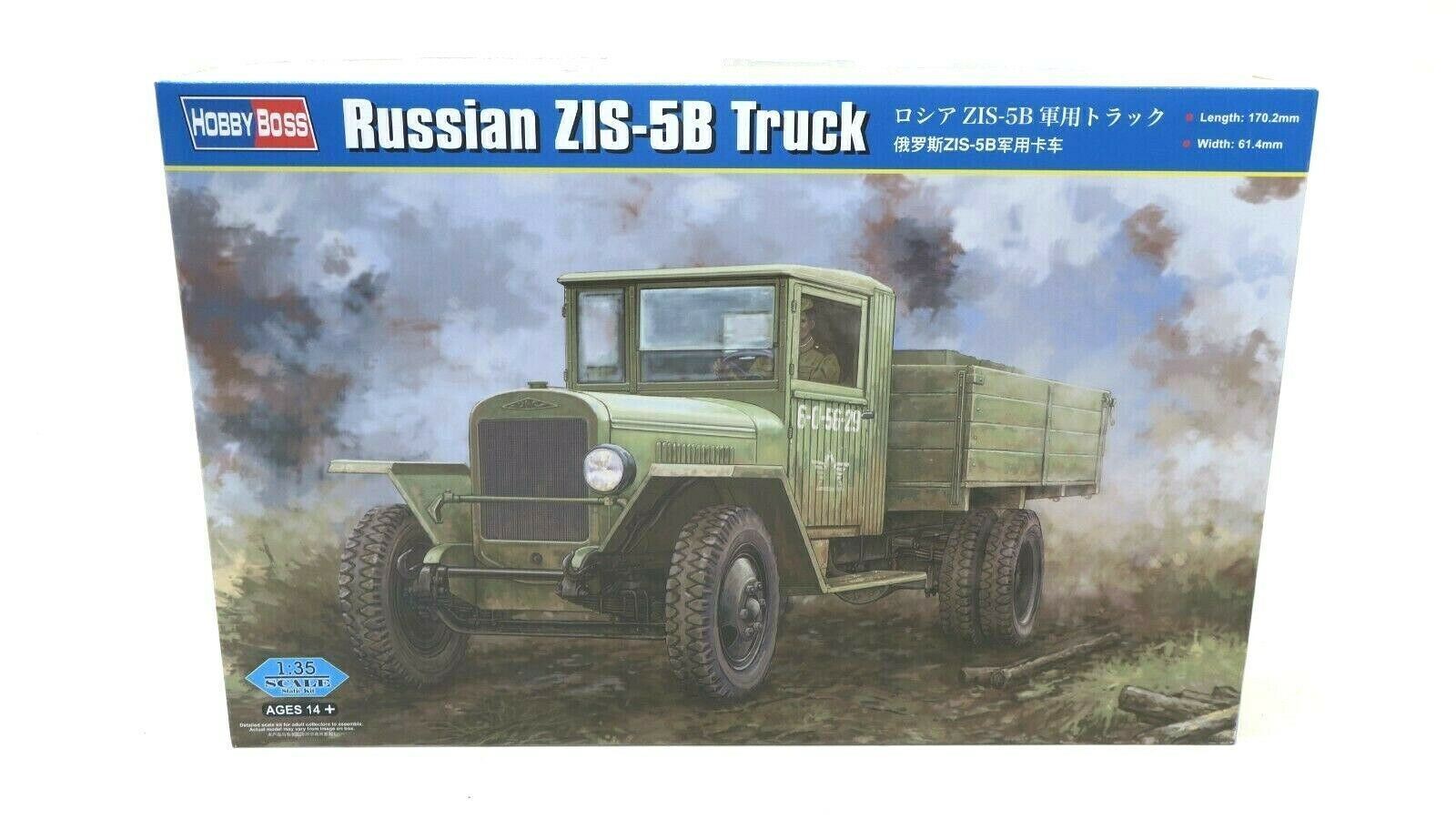 HobbyBoss Models 1:35 Russian ZIS-5B Truck Model Kit 83886 - WISE GUYS HOBBIES LLC