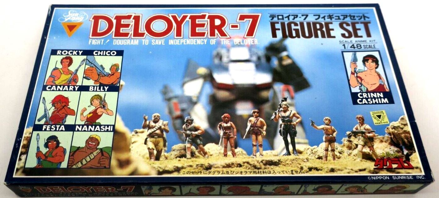 Vintage Model Kit Dougram figure set Deloyer - 7 Robotech Takara Macross 1/48 G7