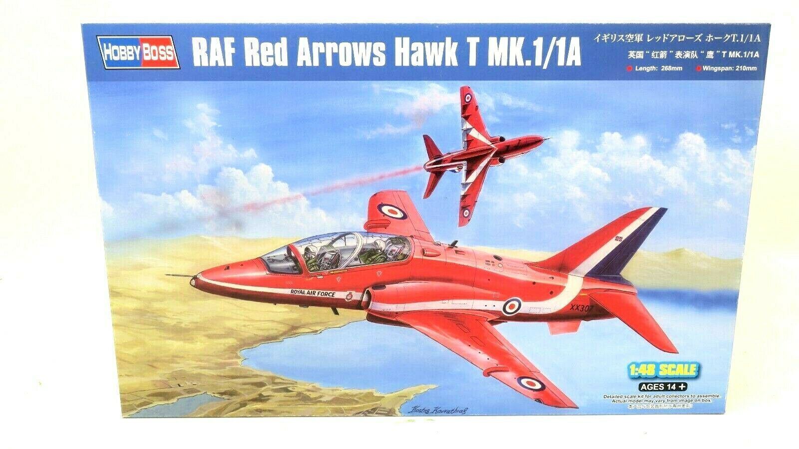 Hobbyboss 1:48 Hawk T Mk.1/1A RAF Red Arrows Aircraft Model Kit 81738 - WISE GUYS HOBBIES LLC