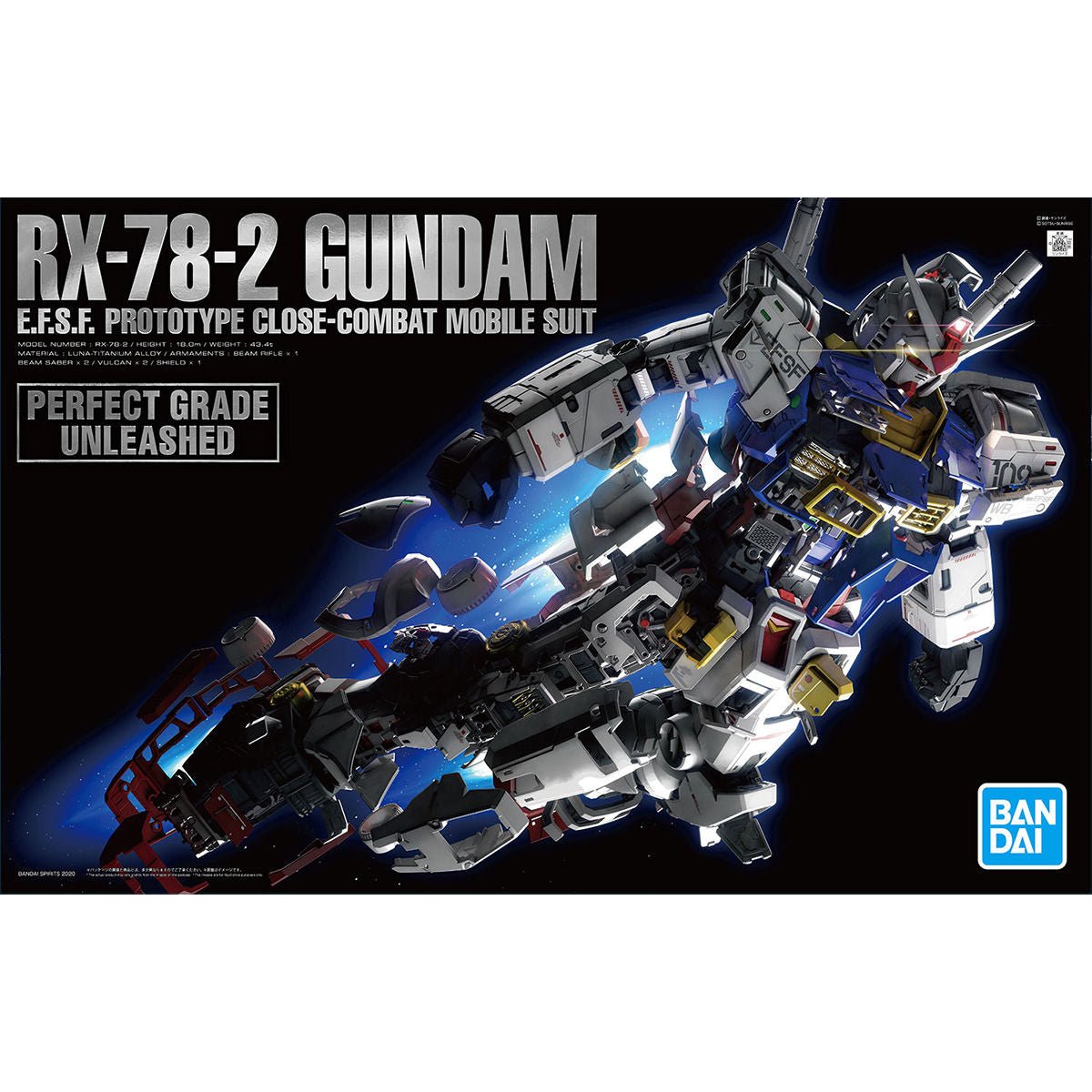 PG UNLEASHED 1/60 RX - 78 - 2 Gundam Model Kit - WISE GUYS HOBBIES LLC