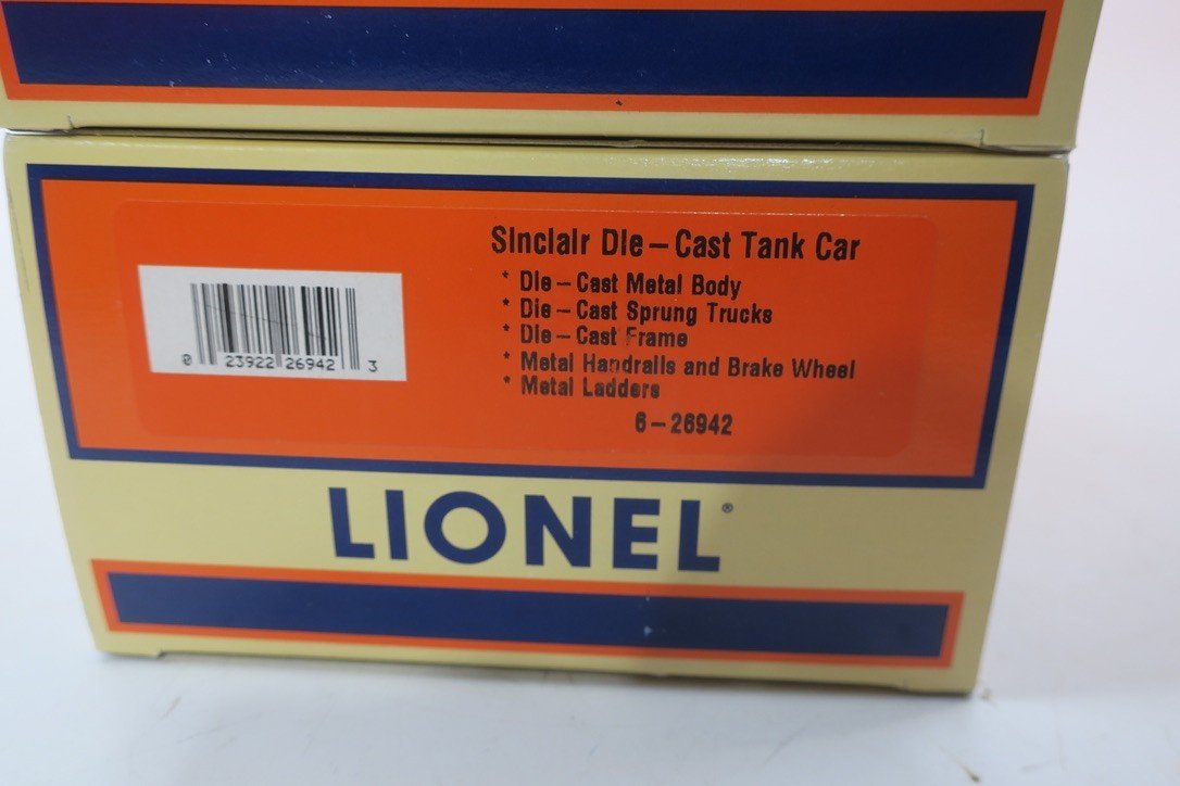 Lionel Die-Cast Tank Car 4-Pack,Phillips Petroleum,Getty,Sinclair,& UP, 6-26936 - WISE GUYS HOBBIES LLC
