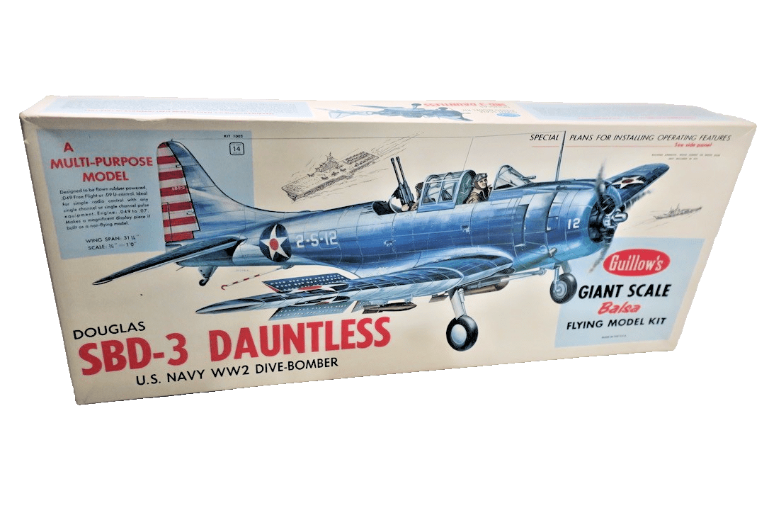 Guillows Douglas SBD - 3 Dauntless Balsa Model Kit 1003 WWII Bomber - WISE GUYS HOBBIES LLC