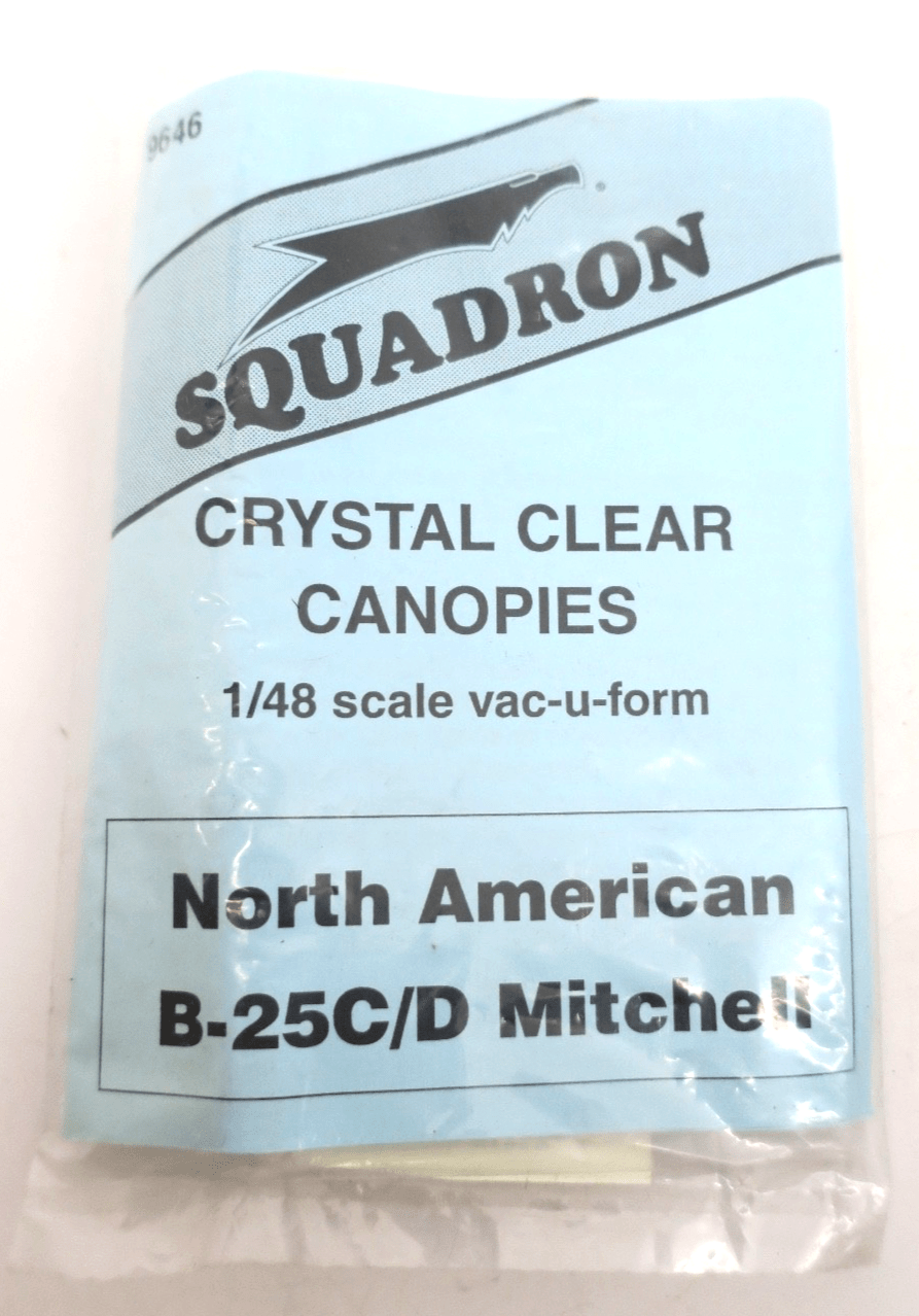 Squadron 1/48 North American B - 25C/D Mitchell Canopy Part 9646 - WISE GUYS HOBBIES LLC