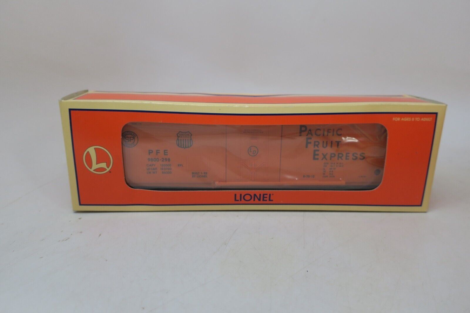 Lionel O Trains 9800-298 PFE Pacific Fruit Express Box Car 6-17315 - WISE GUYS HOBBIES LLC
