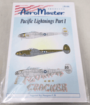 Aeromaster Decals 48 - 499 Pacific Lightnings Part I - WISE GUYS HOBBIES LLC