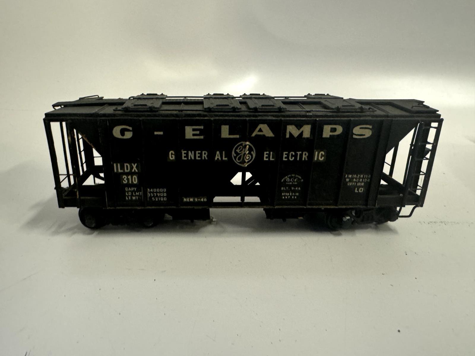 US HOBBIES GE GENERAL ELECTRIC SLAB SIDE COVERED HOPPER CUSTOM - KTM O SCALE 2R - WISE GUYS HOBBIES LLC