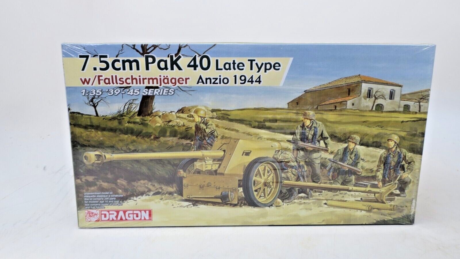 DRAGON 6250 1/35 7.5CM PAK.40 LATE TYPE W/FALLSCHIRMJAGER ANZIO 1944 - WISE GUYS HOBBIES LLC