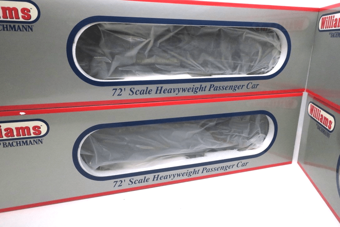 NIB Williams 43360 Pullman 72' Scale Heavyweight Passenger 4-Car Set - WISE GUYS HOBBIES LLC