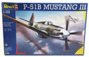 Revell 1/32 P - 51B Mustang III Model Kit 4740 USED - WISE GUYS HOBBIES LLC