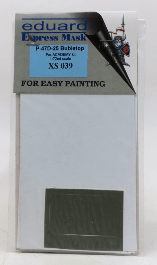 Eduard Express Mask 1/72 P - 47D - 25 Bubletop For Academy Kit XS 039 - WISE GUYS HOBBIES LLC
