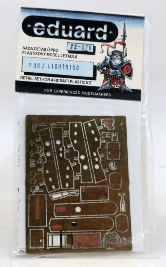 Eduard Photo Etch 1/72 P - 38 J Lightning Detail Set 72 - 076 - WISE GUYS HOBBIES LLC