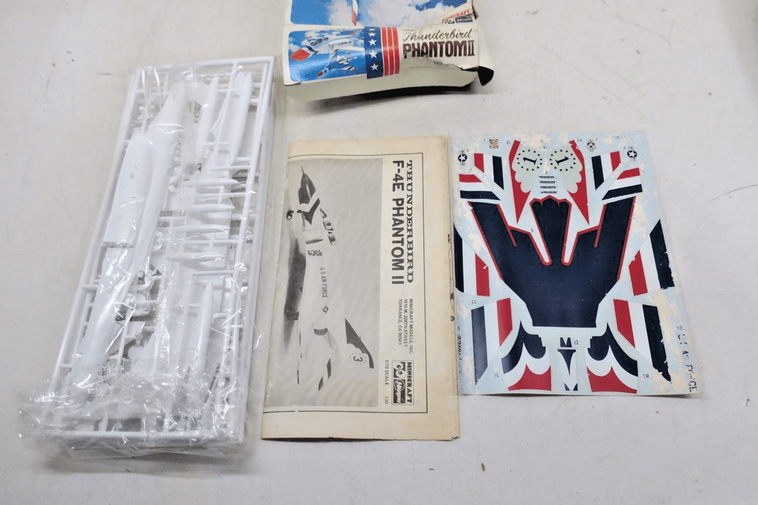 Hasegawa Minicraft Thunderbird Phantom II - 1/72 Scale - Vintage 1977 Kit - WISE GUYS HOBBIES LLC