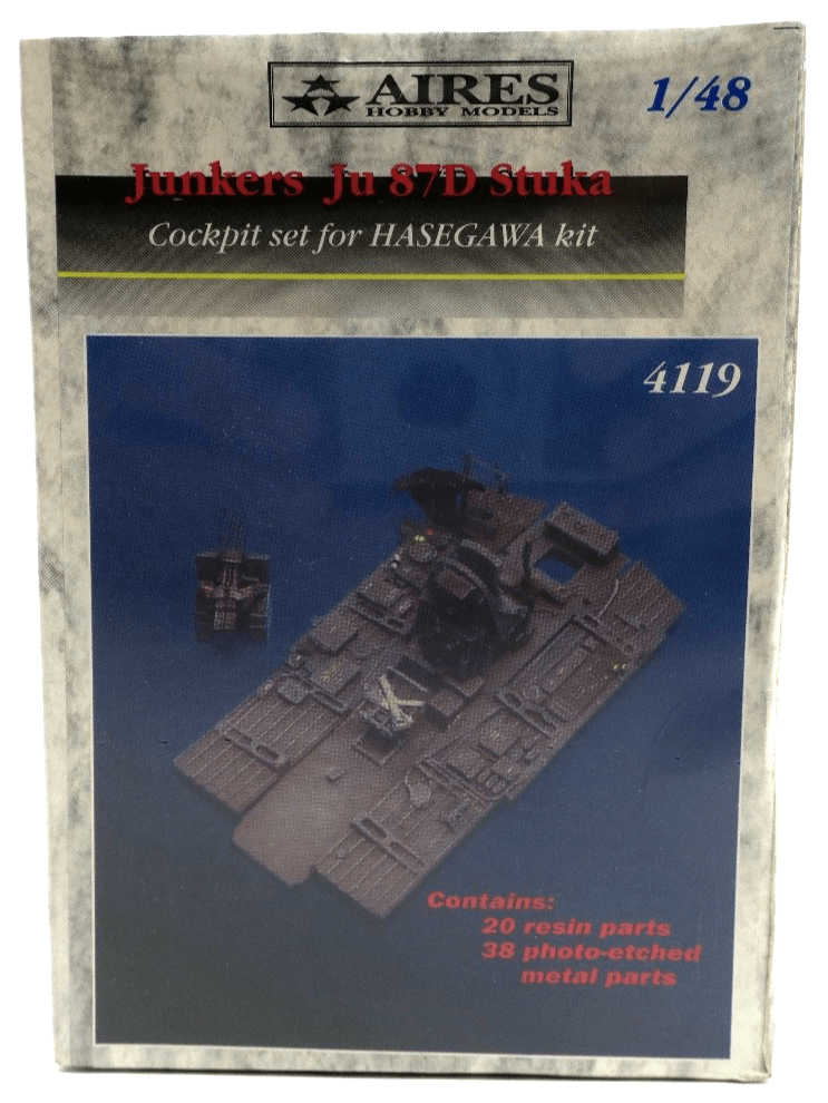 Aires 1/48 Junkers Ju 87D Stuka Cockpit Set For Hasegawa Kit 4119 - WISE GUYS HOBBIES LLC