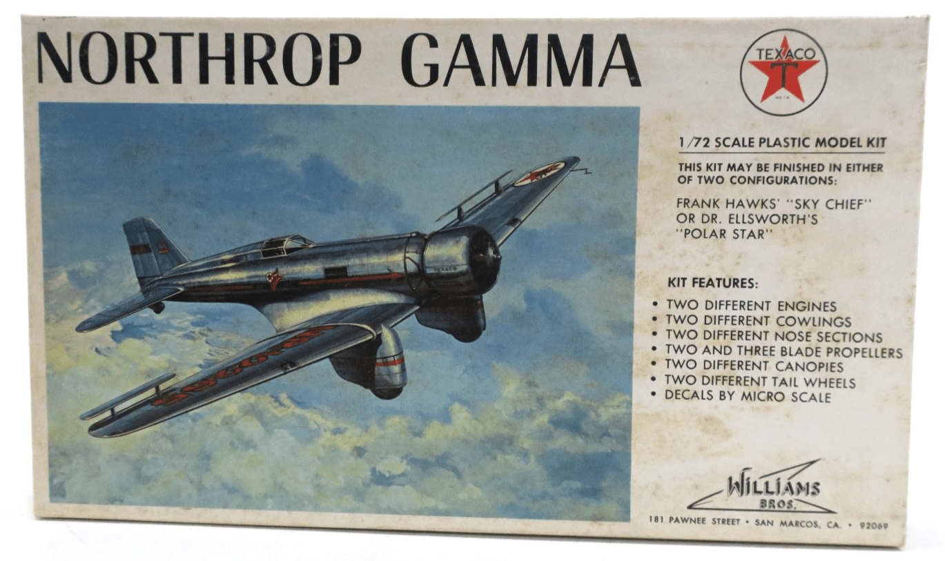 Williams Bros 1/72 Northrop Gamma Model Kit 72-214 - WISE GUYS HOBBIES LLC