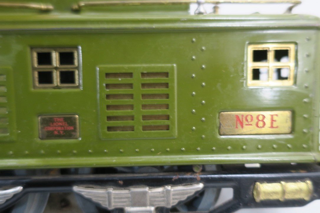 LIONEL PREWAR STANDARD GAUGE 8E OLIVE GREEN SET  353 FREIGHT SET - WISE GUYS HOBBIES LLC
