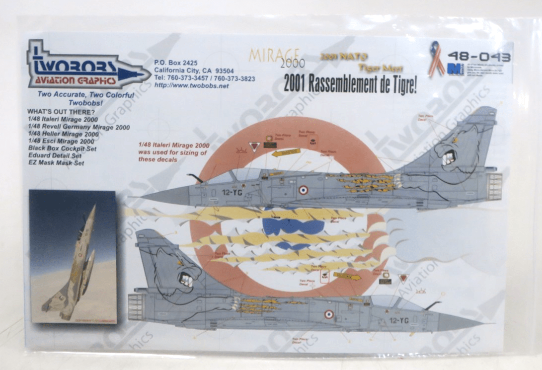 TwoBobs Aviation Graphics 1/48 2001 Rassemblement de Tigre! Decals 48-043 - WISE GUYS HOBBIES LLC