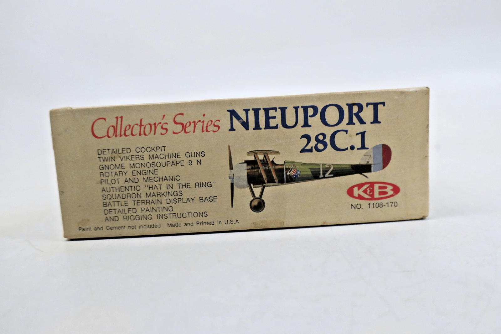 K&B 1/48 Nieuport 28 C.1 Model Kit 1108 - 170 - WISE GUYS HOBBIES LLC