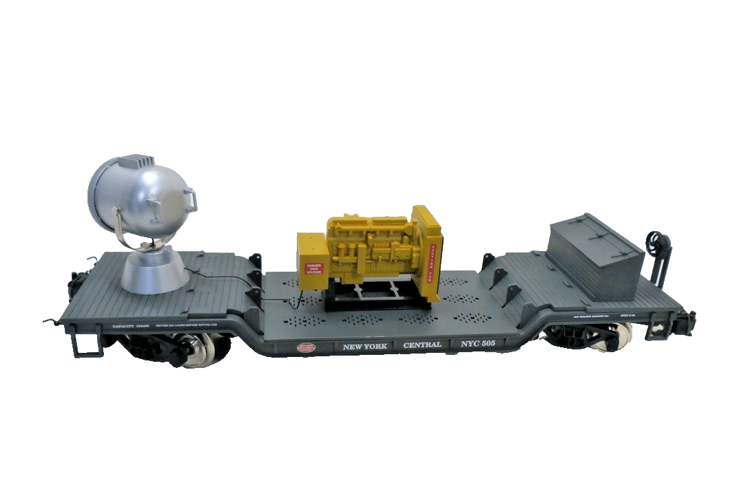 USA Trains R17329 G GN Searchlight - Style Depressed - Center Flat Car w/Generator - WISE GUYS HOBBIES LLC
