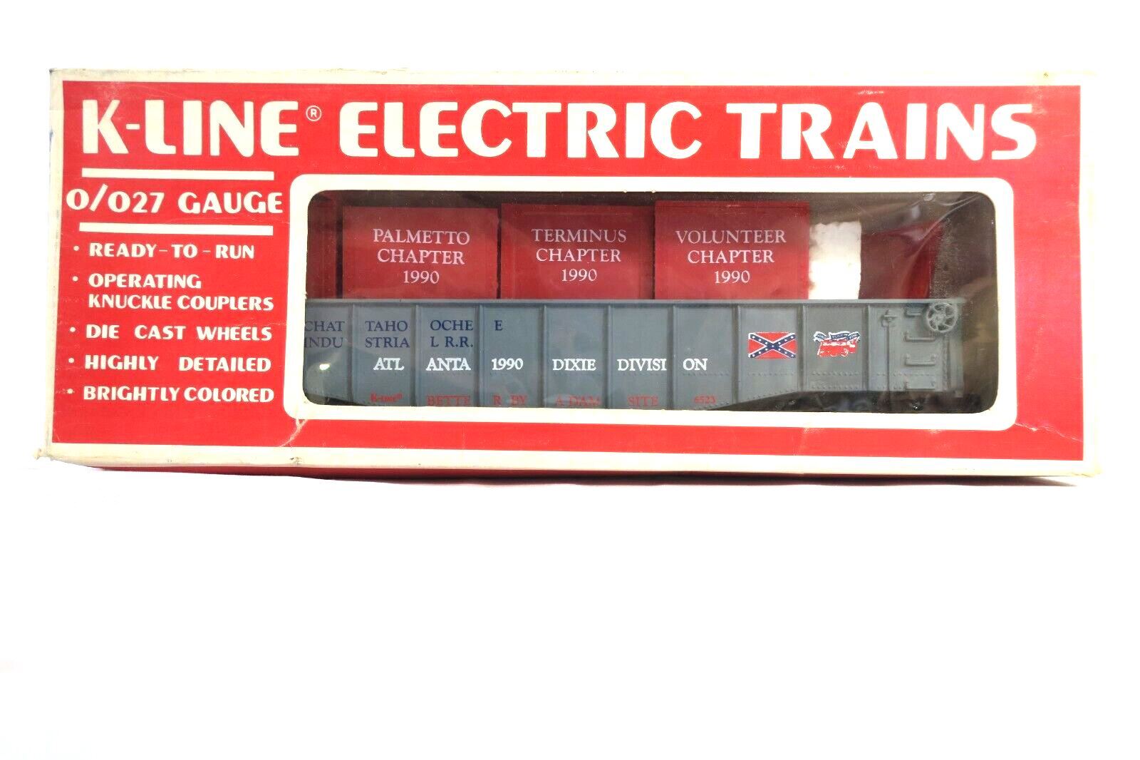 K-LINE 1990 TCA 36TH CONVENTION ATLANTA GONDOLA WITH CONTAINERS K6523 NIB - WISE GUYS HOBBIES LLC