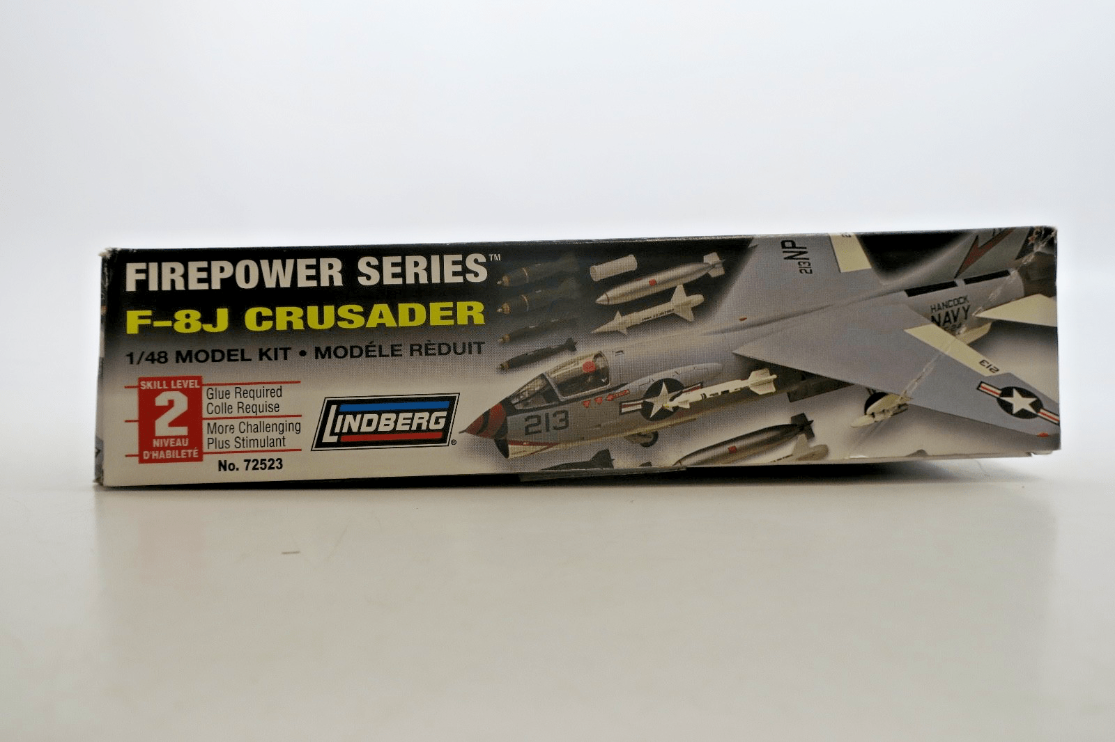 Lindberg 1/48 F - 8J Crusader Model Kit 72523 - WISE GUYS HOBBIES LLC