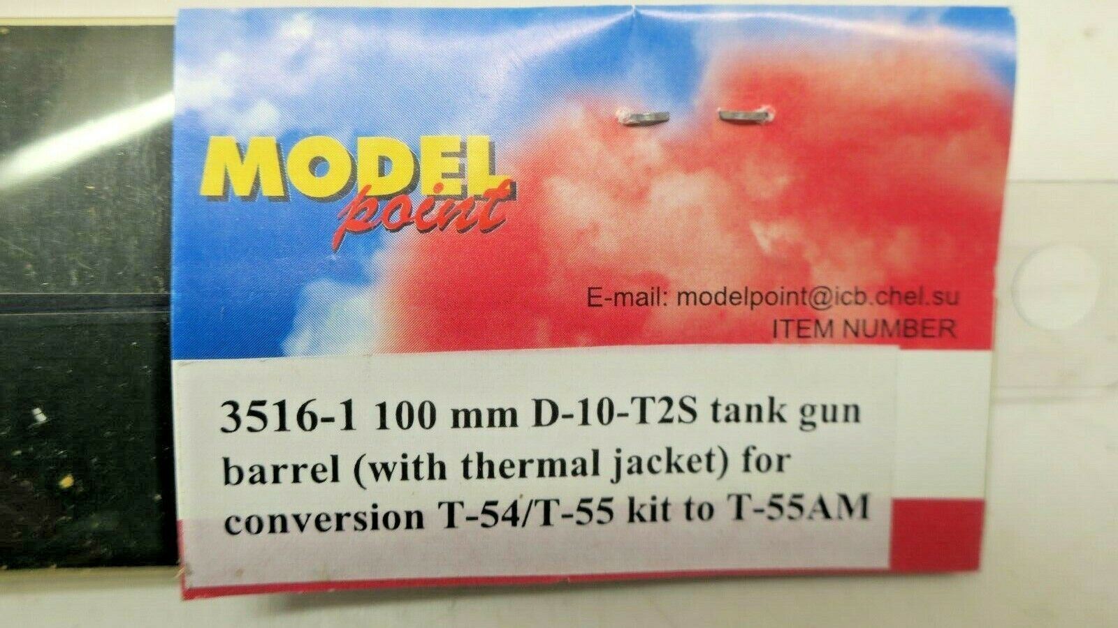 Model Point parts for 35 scale plastic model kits 3516-1 100mm D-10-T2S tank gun - WISE GUYS HOBBIES LLC