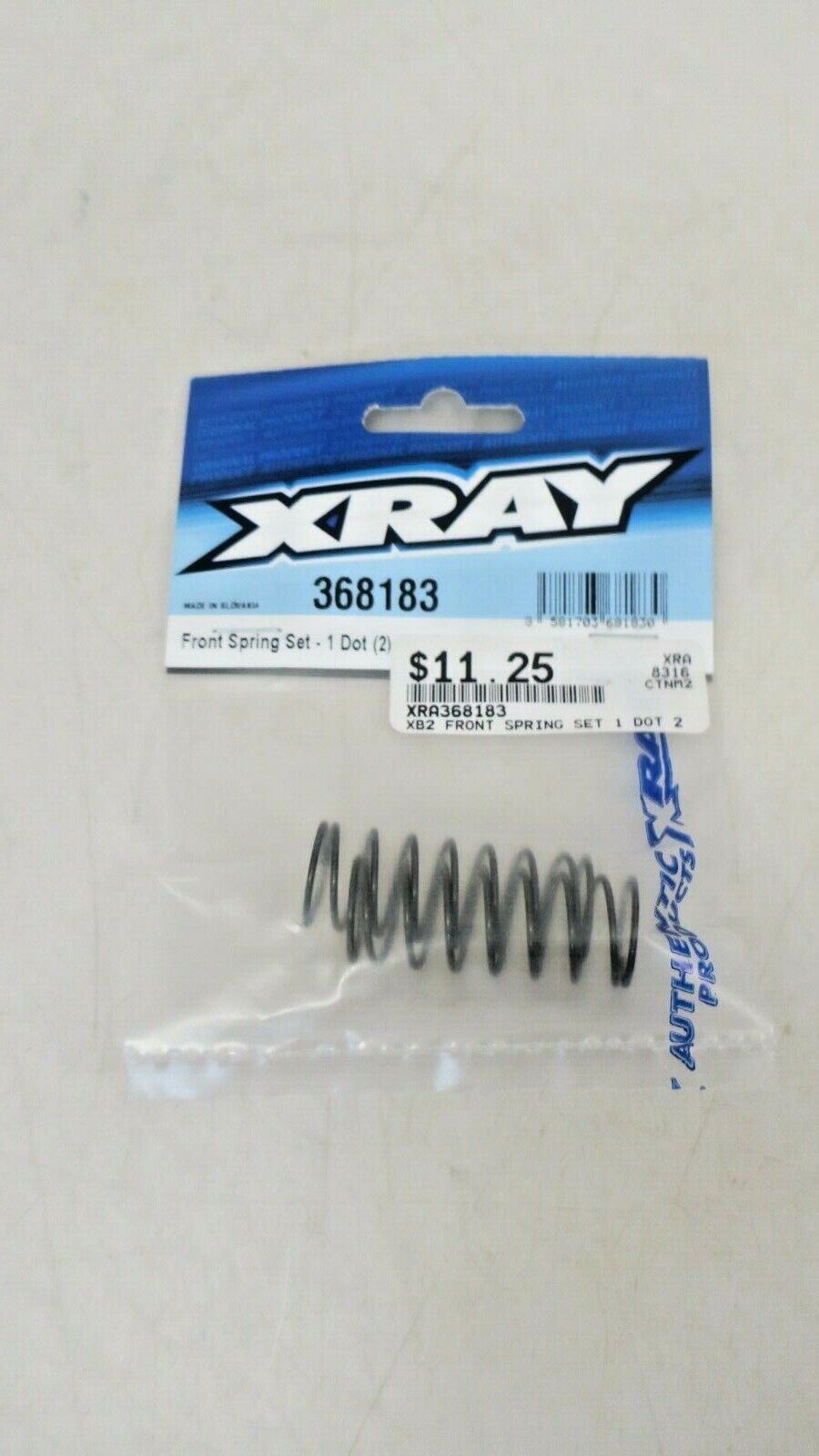 XRAY XB2 Front Spring Set (1 Dot) (2) [XRA368183] - WISE GUYS HOBBIES LLC