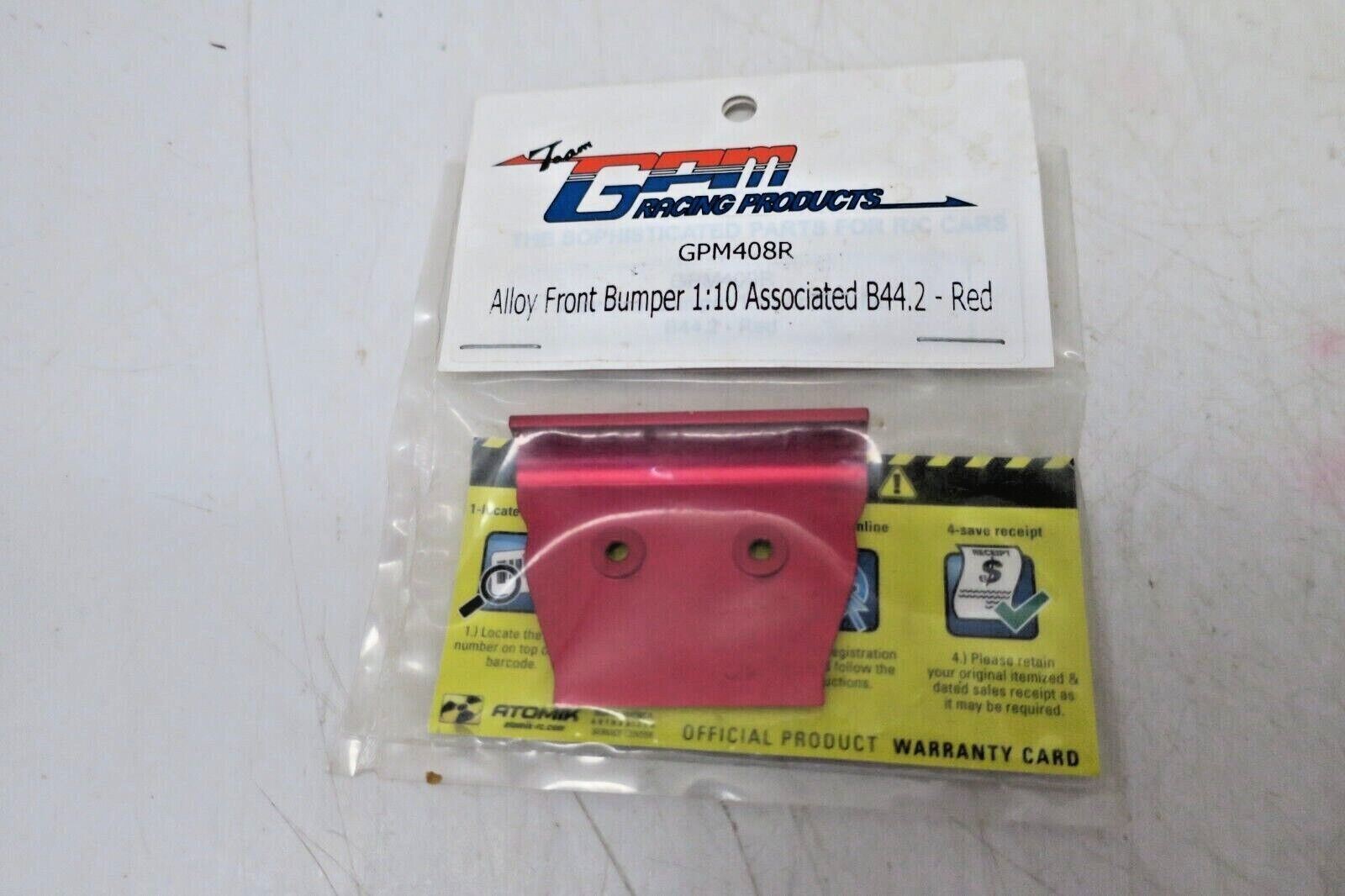 GPM 1/18 ALLOY FRONT BUMPER 1:10 ASSOCIATED GPM408R - WISE GUYS HOBBIES LLC