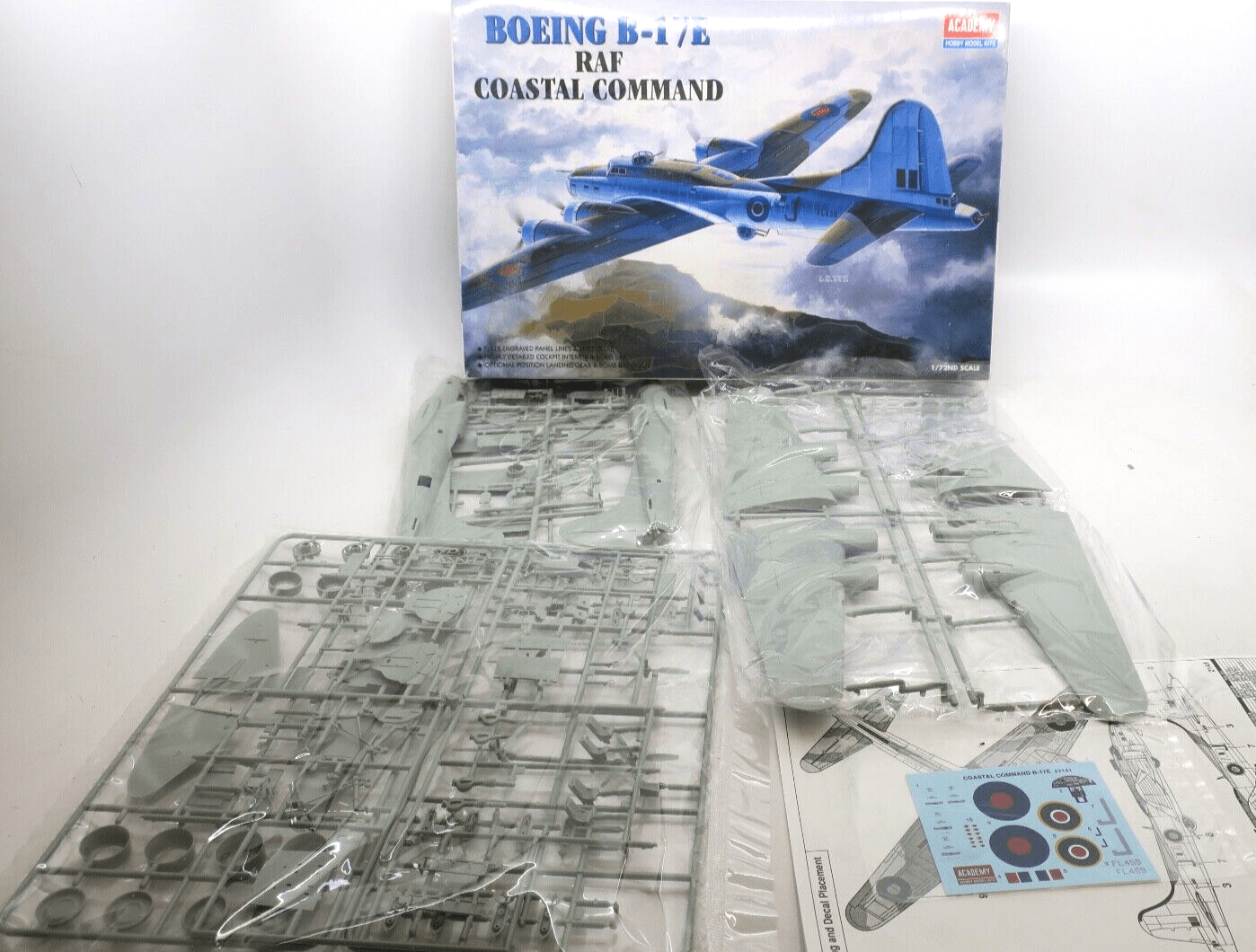 Academy 1/72 Boeing B-17E RAF Coastal Command Model Kit - WISE GUYS HOBBIES LLC