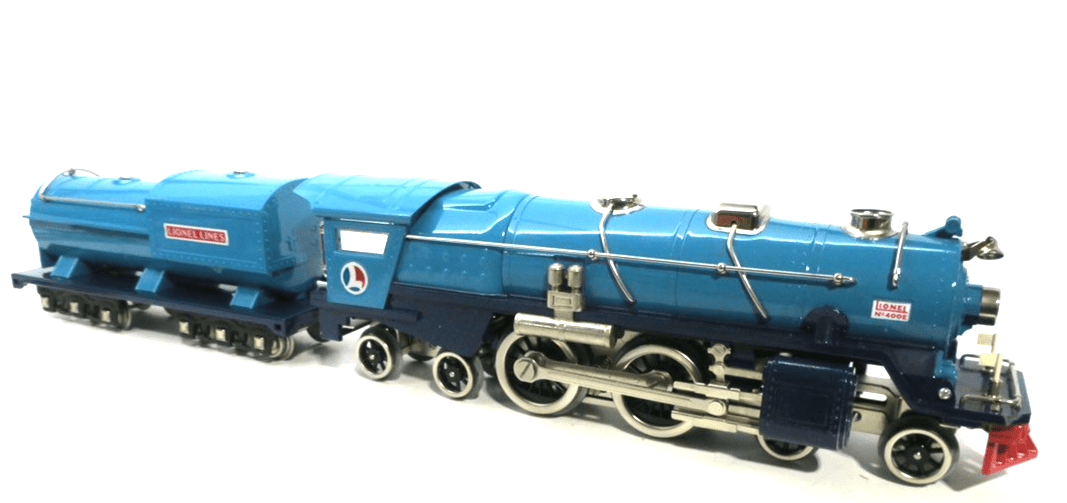 MTH Standard Gauge Tinplate Two Tone Blue Nickel 400E Steam Engine Blue Comet - WISE GUYS HOBBIES LLC