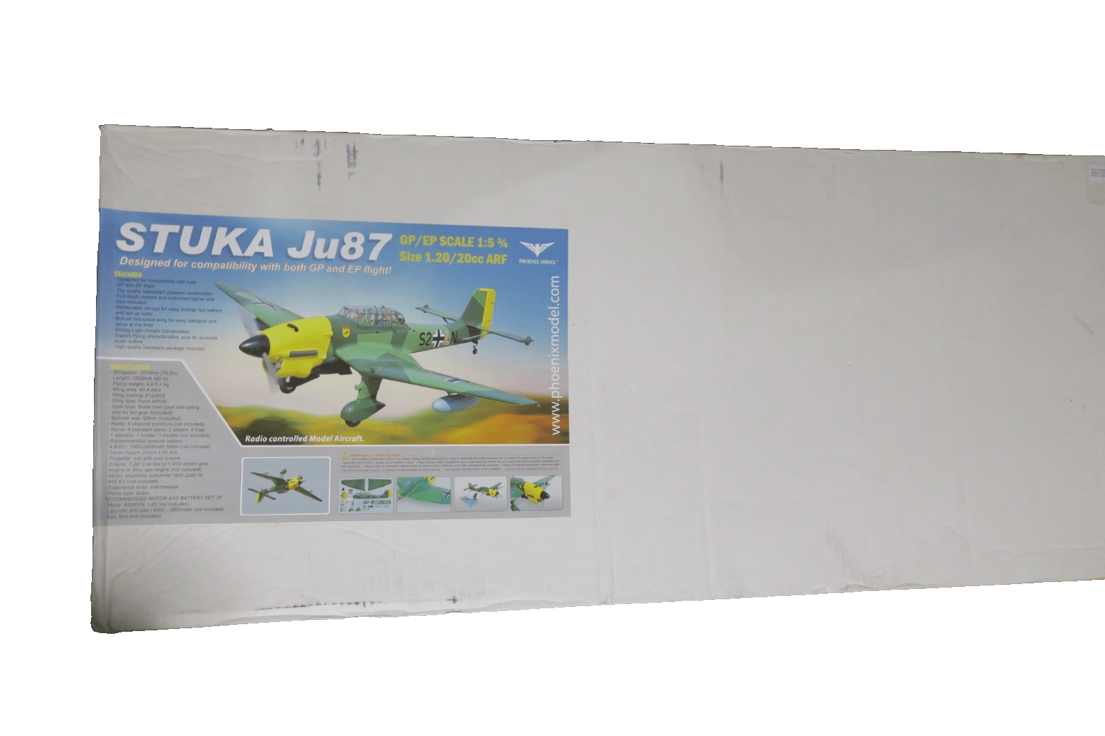 Phoenix Model 1:5 3/4 Stuka Ju 87 GP EP Gas ARF 75.2" PMMA0380 Airplanes ARF - WISE GUYS HOBBIES LLC