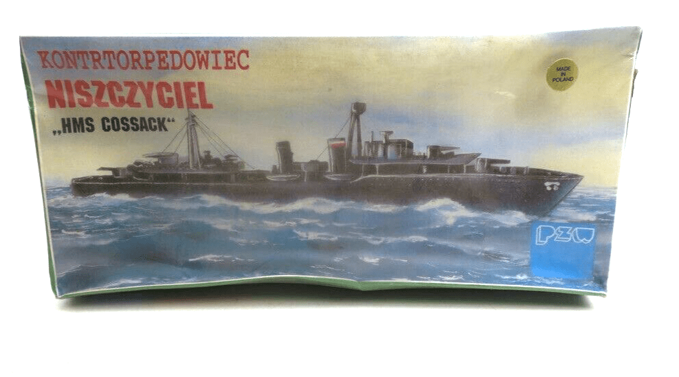 PZW Kontrtorpedowiec Niszczyciel HMS Cossack 1:600 Model Kit - WISE GUYS HOBBIES LLC