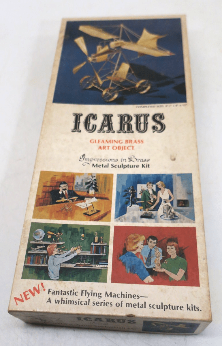 Impressions In Brass Icarus Gleaming Brass Art Object Metal Sculpture Kit 101 - WISE GUYS HOBBIES LLC