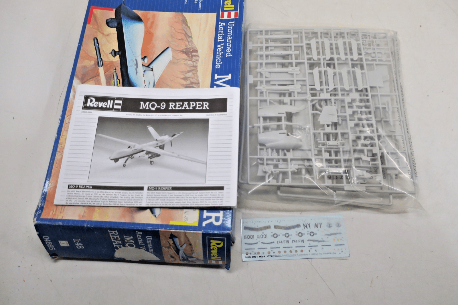 Revell 1/48 Unarmed Aerial Vehicle MQ-9 Reaper Plastic Model Kit 04865 - WISE GUYS HOBBIES LLC