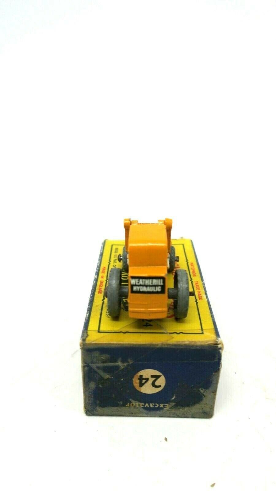 Lesney Matchbox No 24 Hydraulic Excavator Weatherill In Its Original Box - WISE GUYS HOBBIES LLC